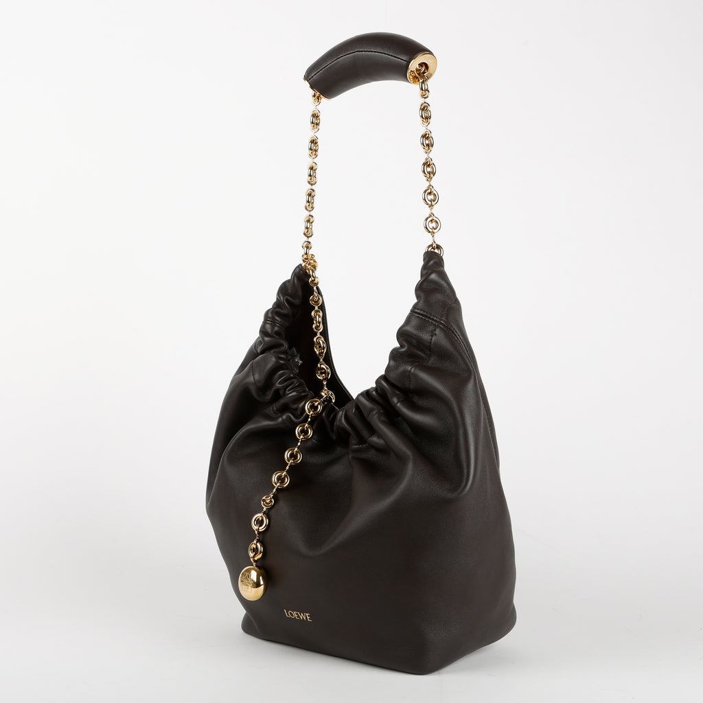 Small Squeeze Bag in Chocolate