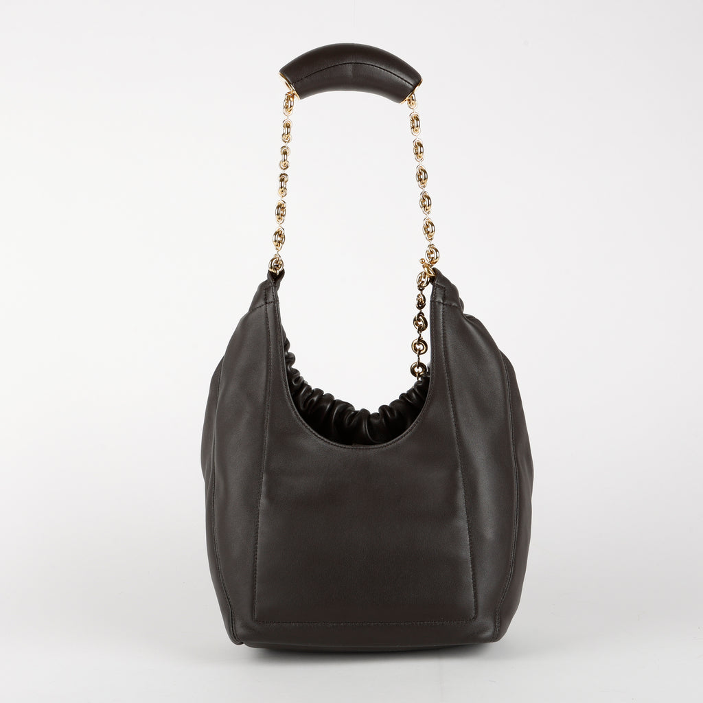 Small Squeeze Bag in Chocolate
