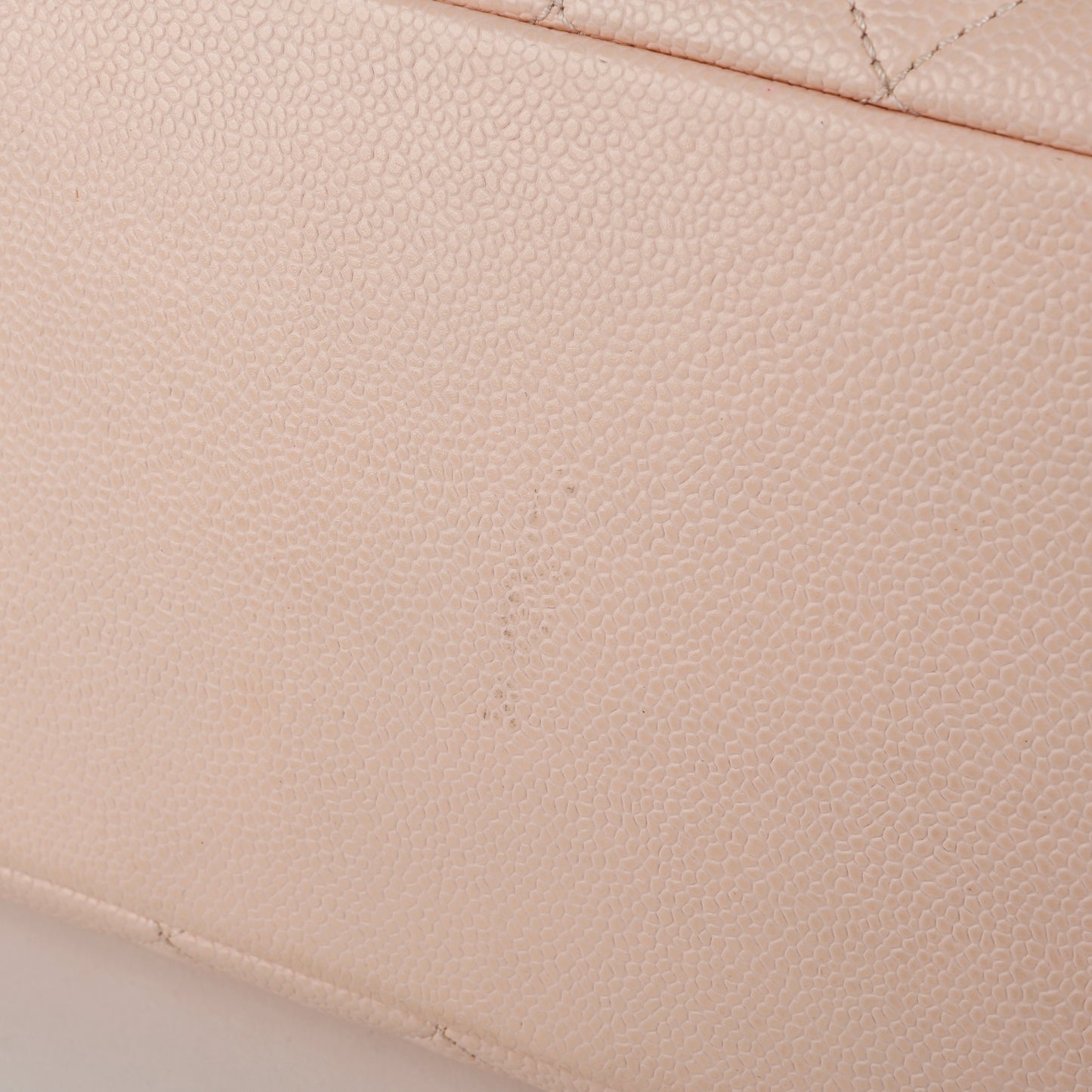 Grand Shopping Tote, Light Pink Caviar Silver Hardware