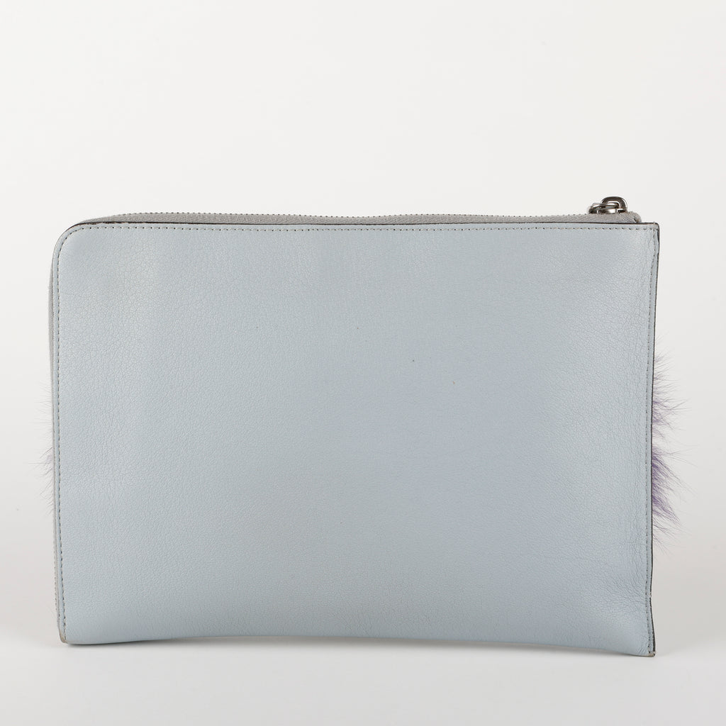 Blue and Purple Feather, Python Eyes Monster Clutch