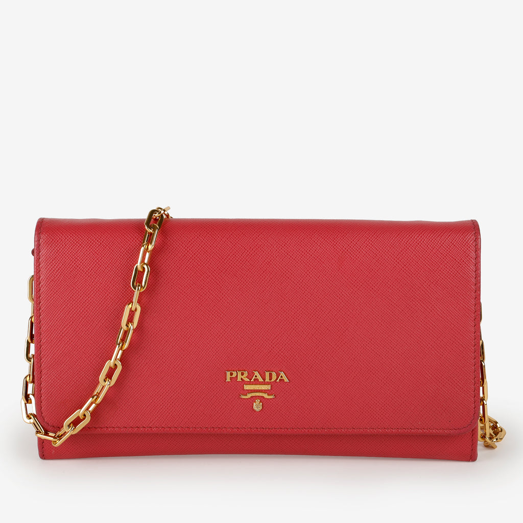 Wallet on Chain, Fuchsia Saffiano 5307