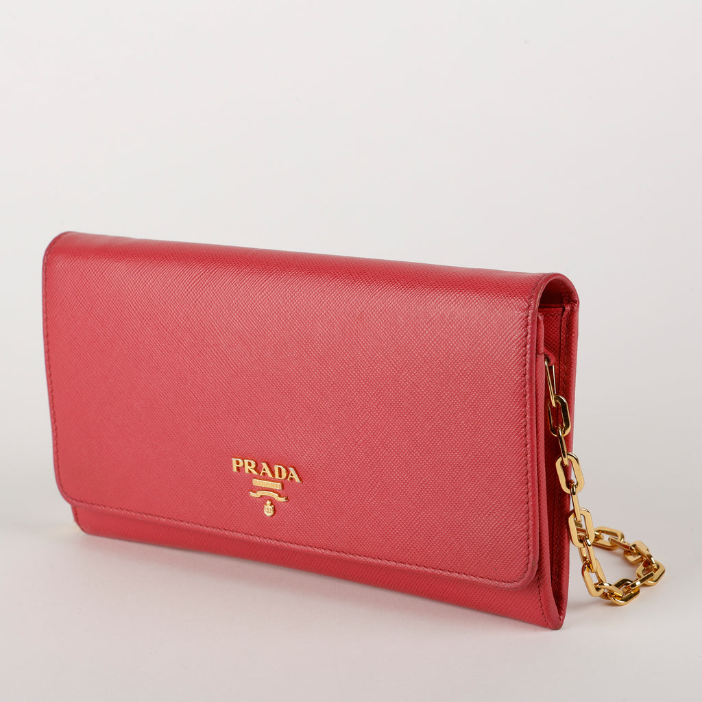 Wallet on Chain, Fuchsia Saffiano 5307