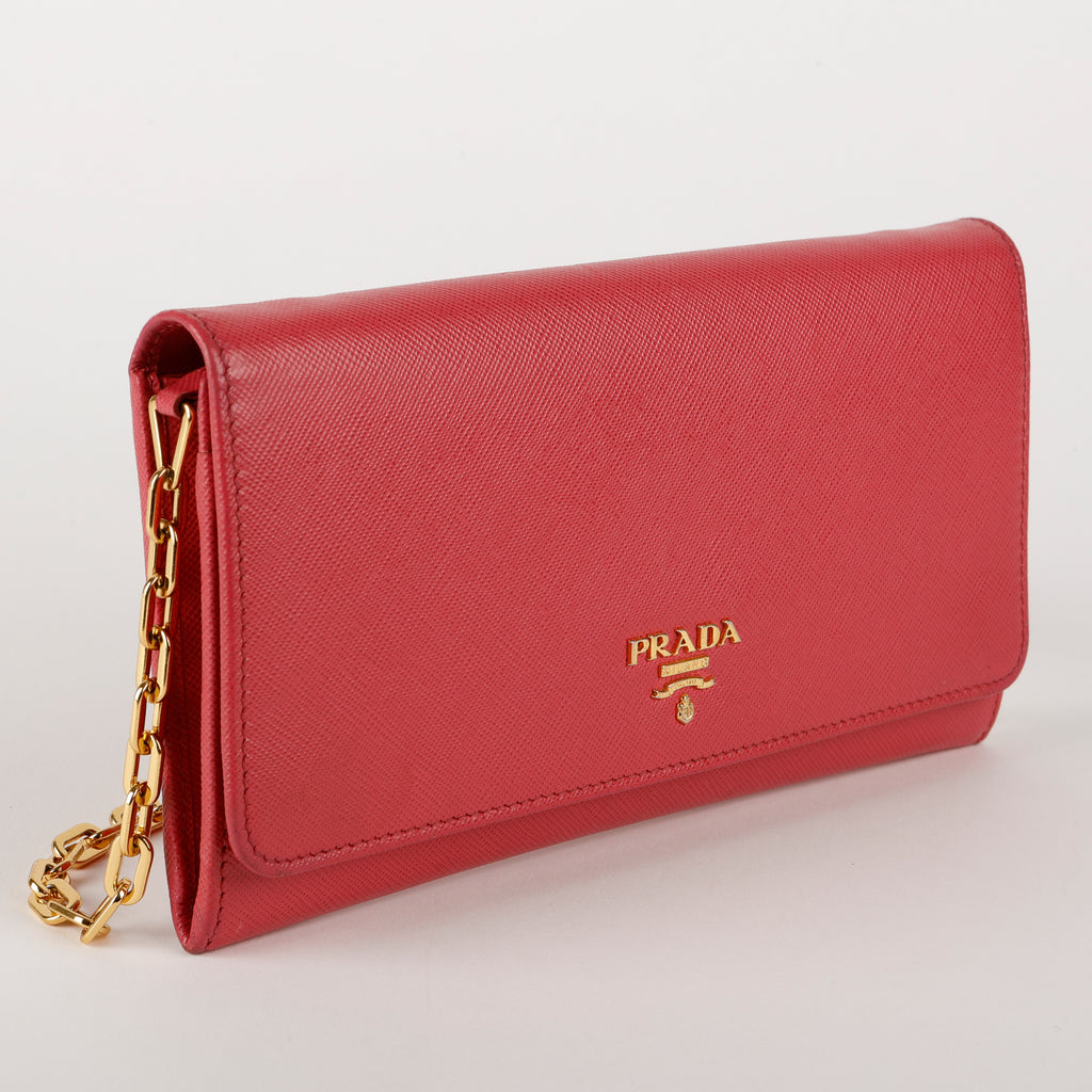 Wallet on Chain, Fuchsia Saffiano 5307