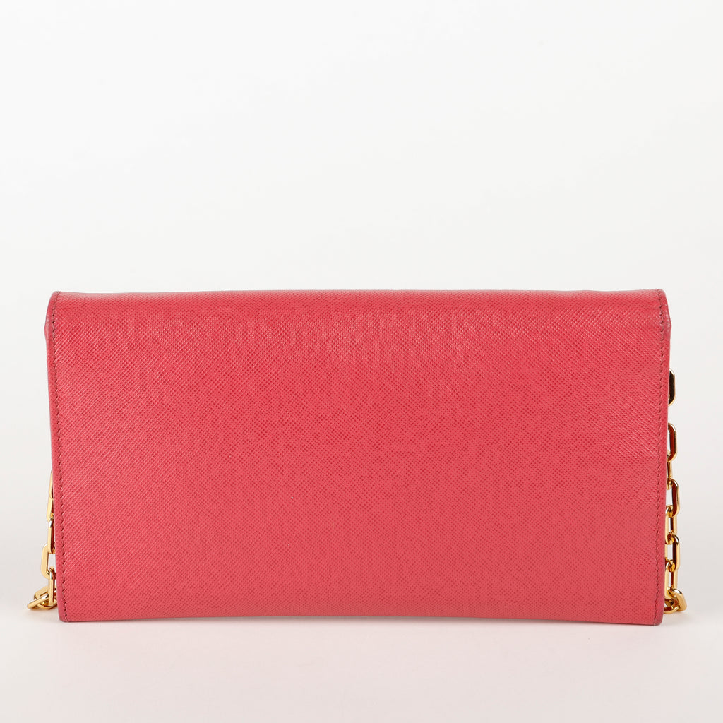 Wallet on Chain, Fuchsia Saffiano 5307