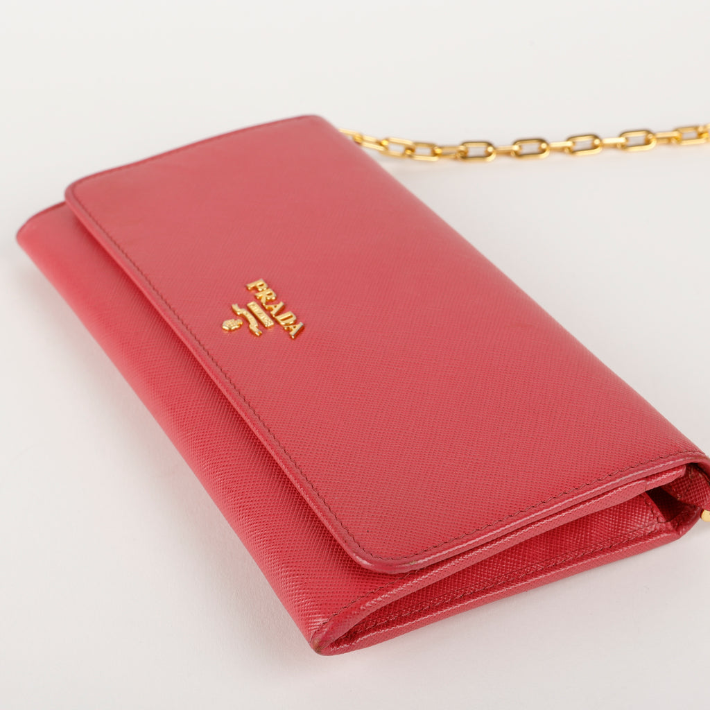 Wallet on Chain, Fuchsia Saffiano 5307