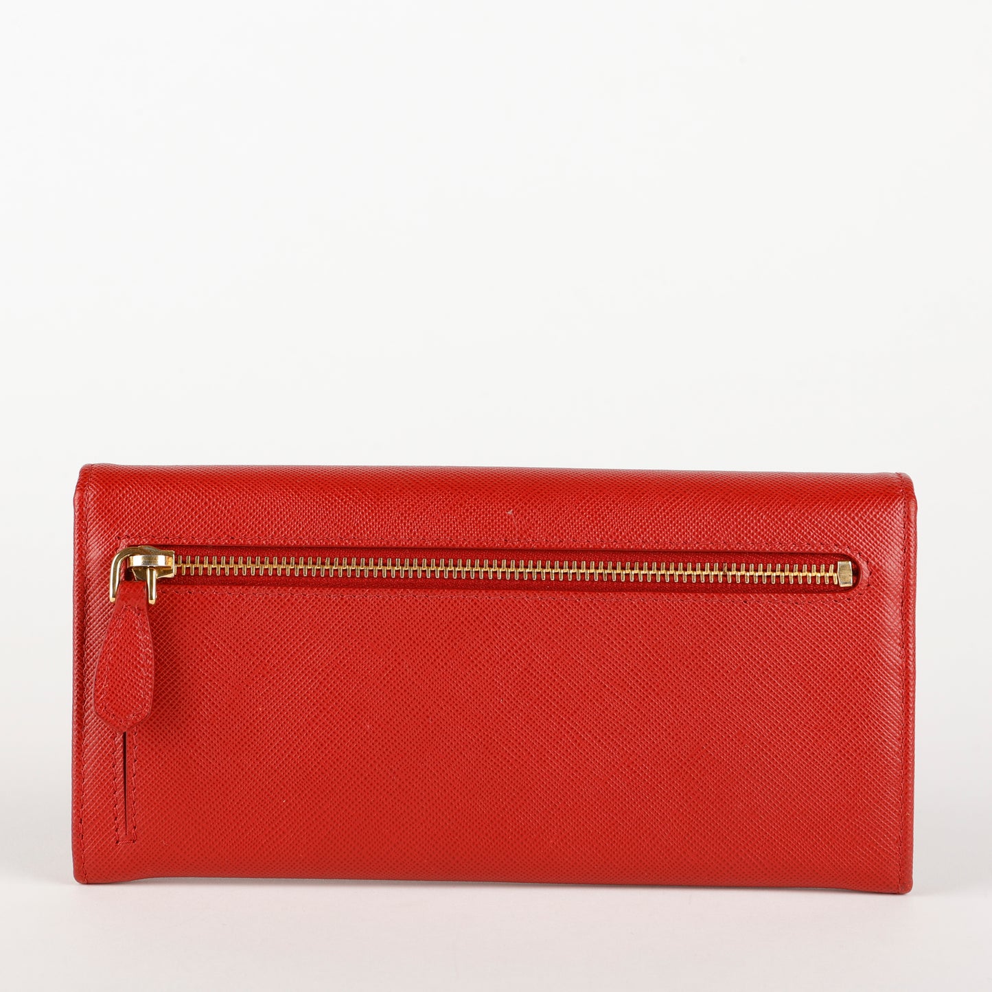 Continental Wallet, Red Saffiano