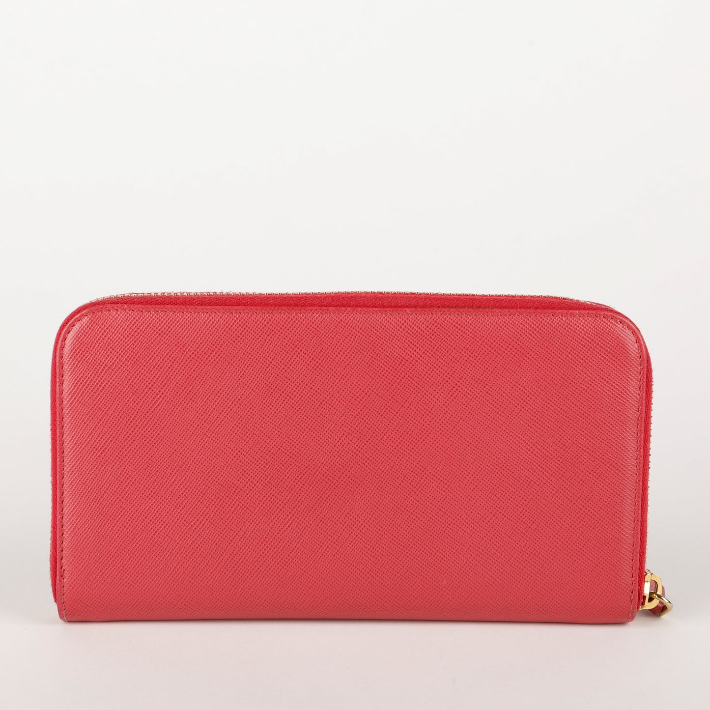 Zip Around Wallet, Pink Saffiano