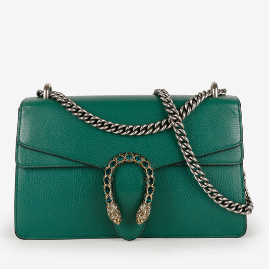 Medium Dionysus, Emerald Green Calfskin