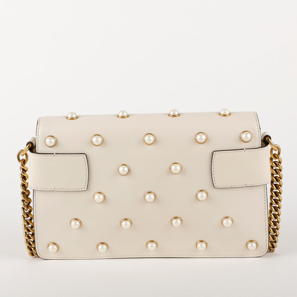 Broadway Pearly Bee Shoulder Bag, Cream 1