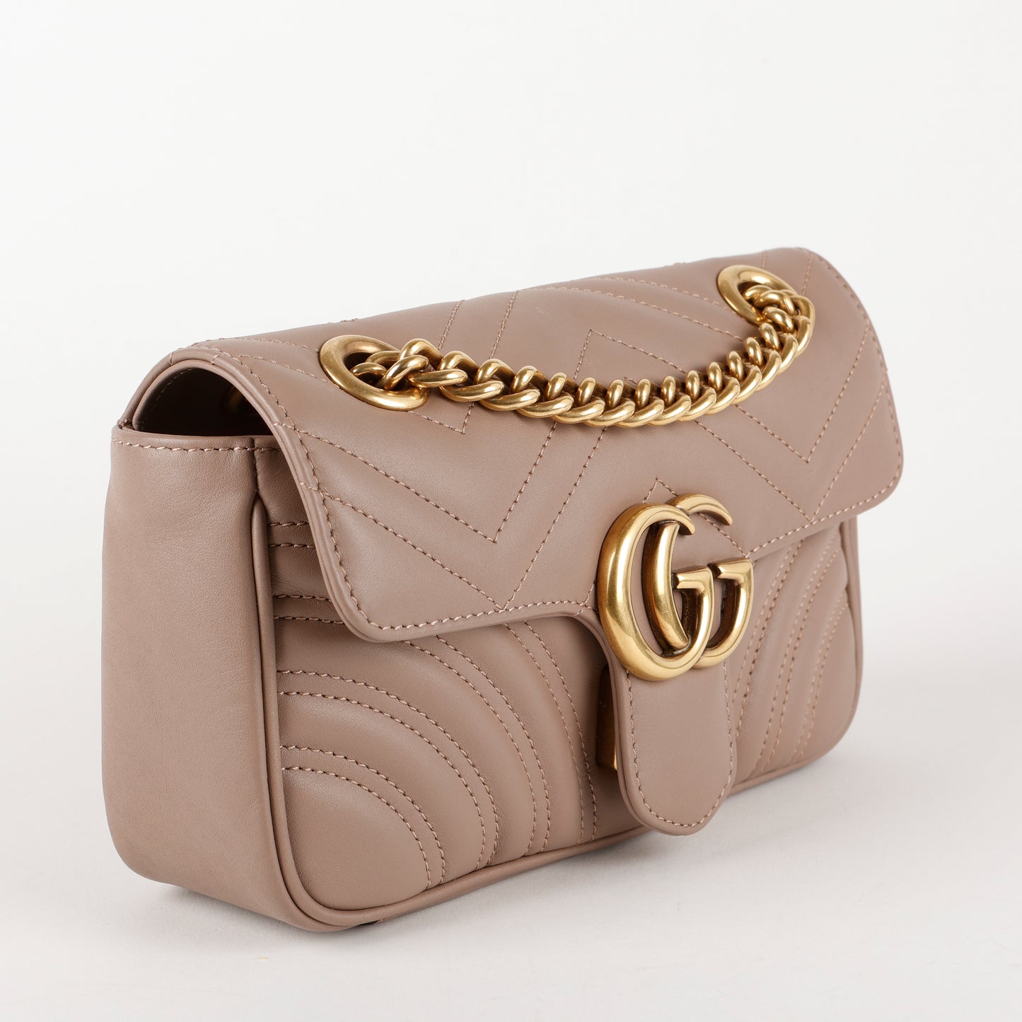 Mini GG Marmont Flap Bag, Dusty Rose