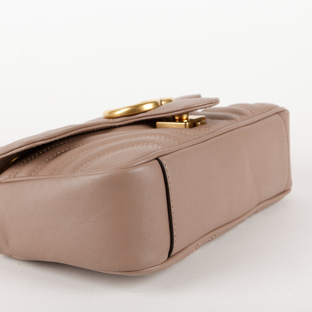 Mini GG Marmont Flap Bag, Dusty Rose