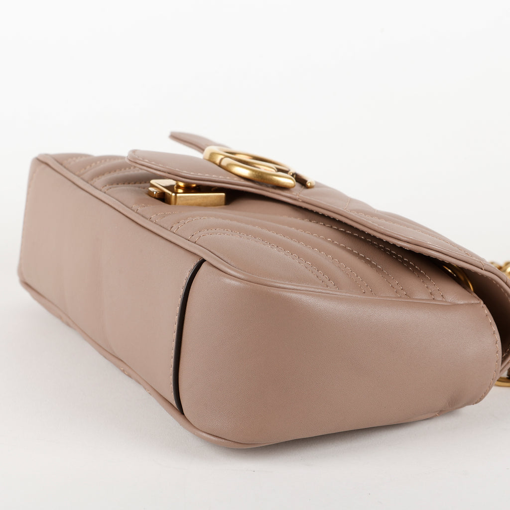 Mini GG Marmont Flap Bag, Dusty Rose