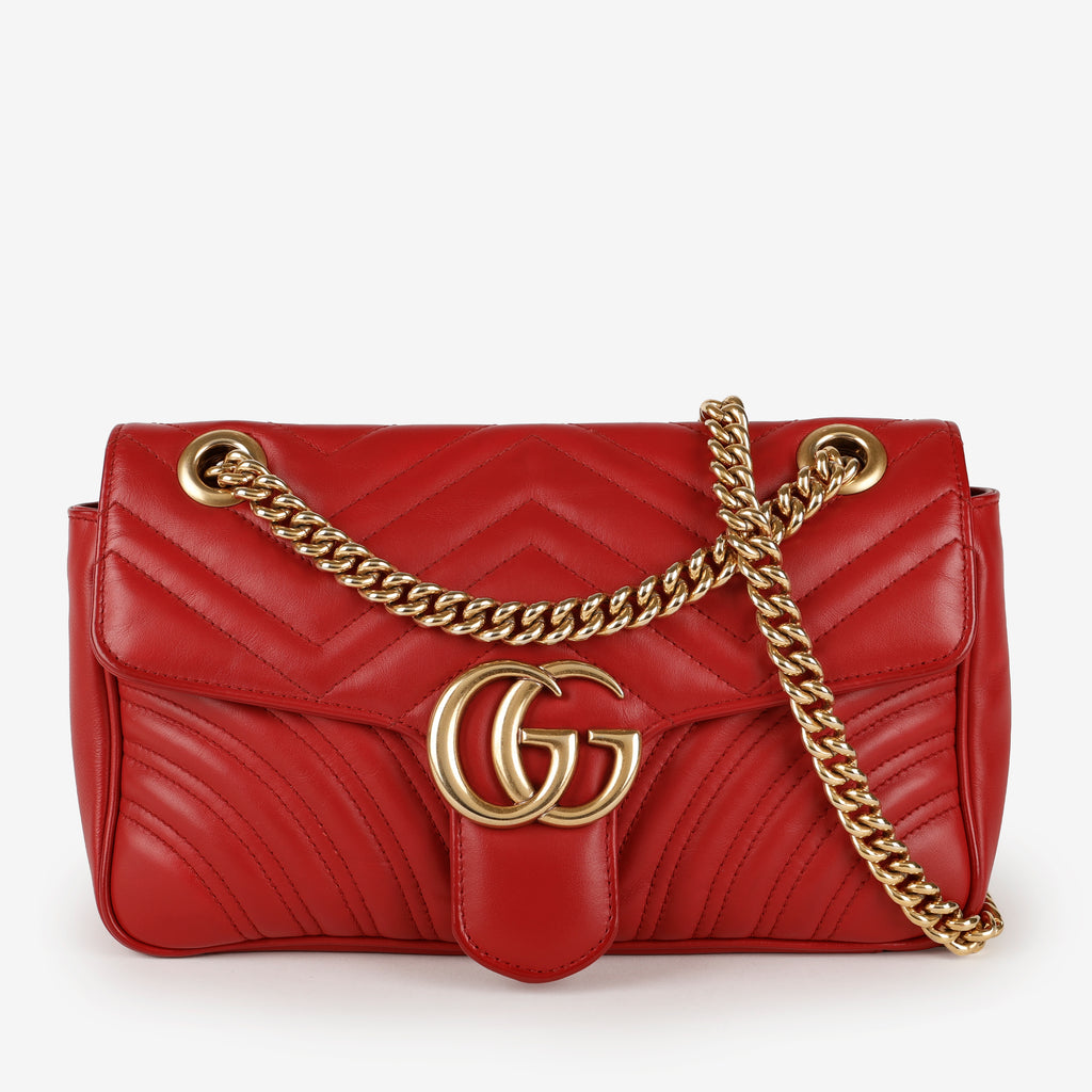 Small GG Marmont Flap, Red