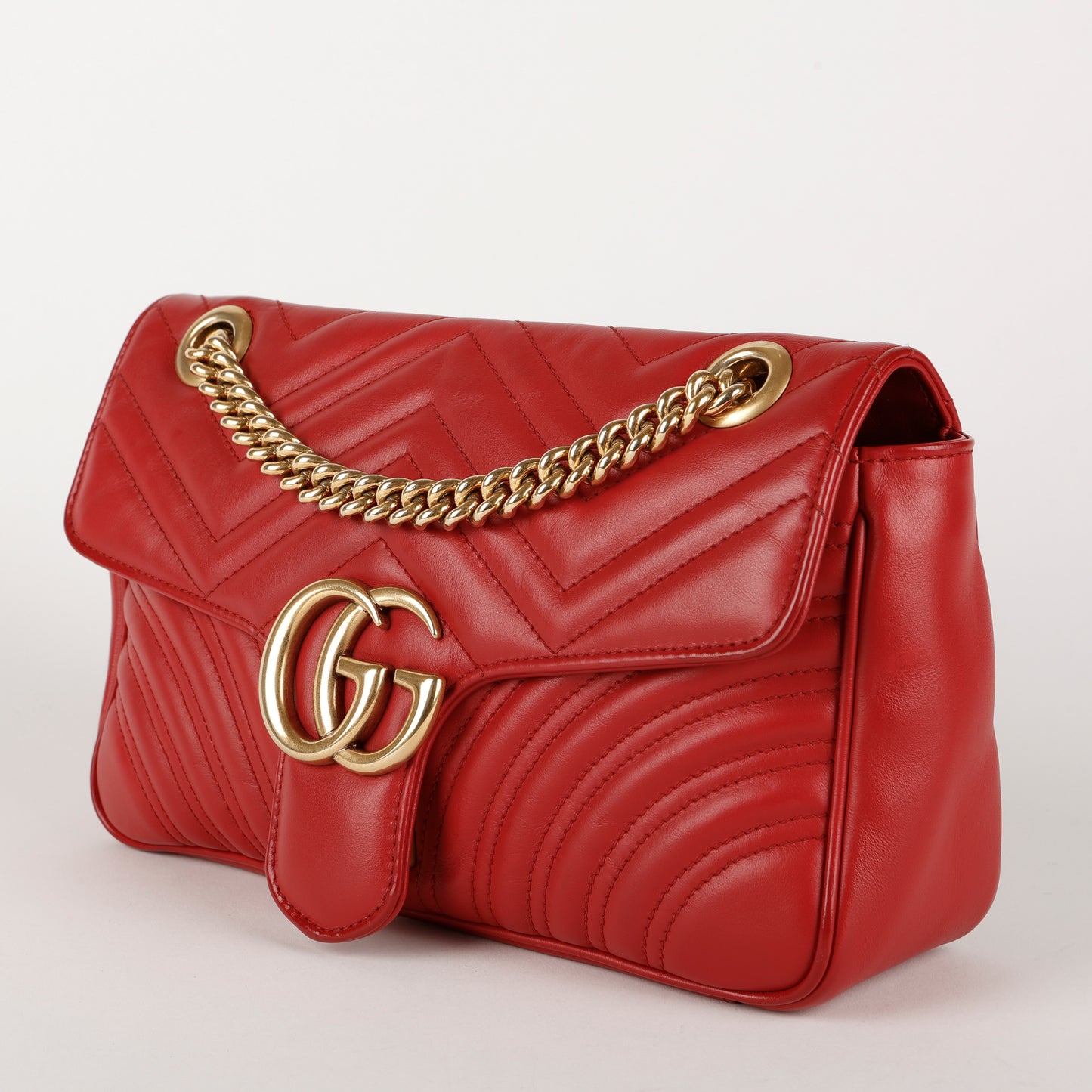 Small GG Marmont Flap, Red