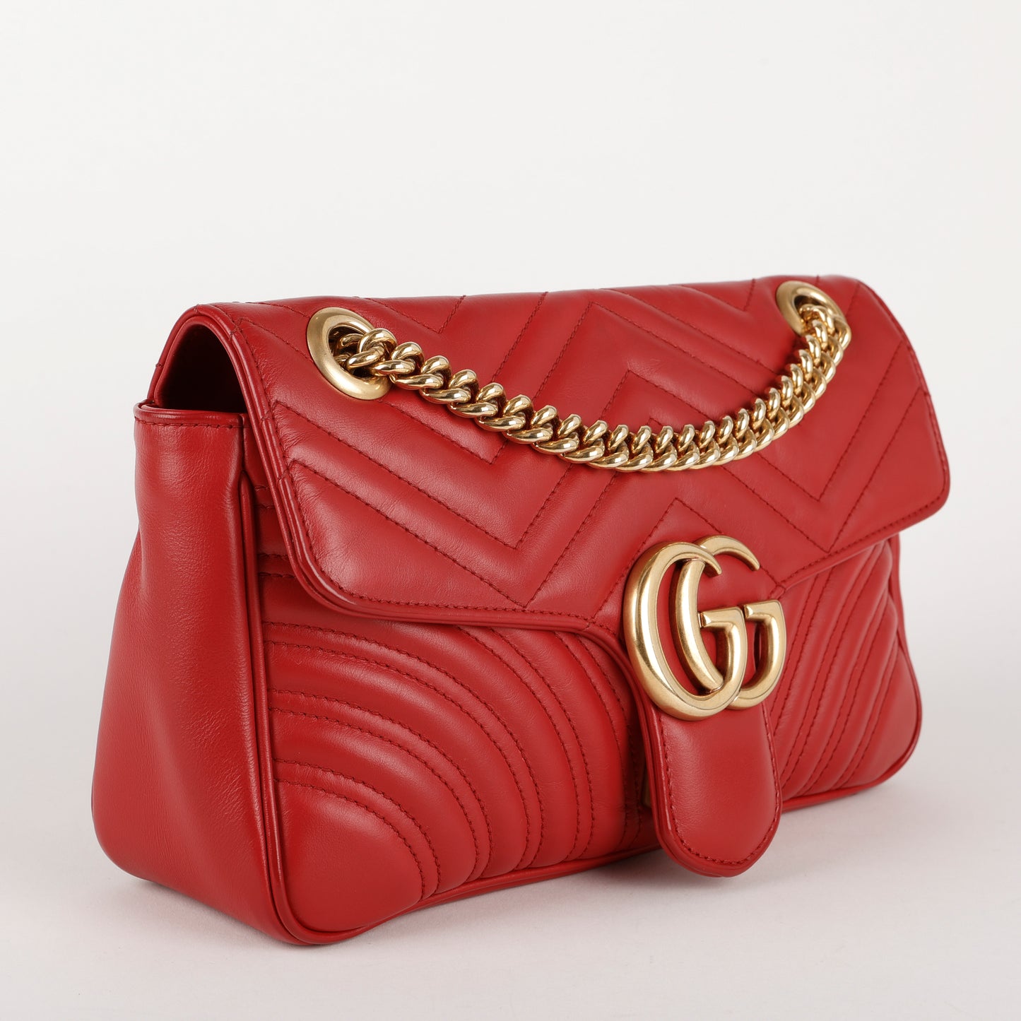 Small GG Marmont Flap, Red