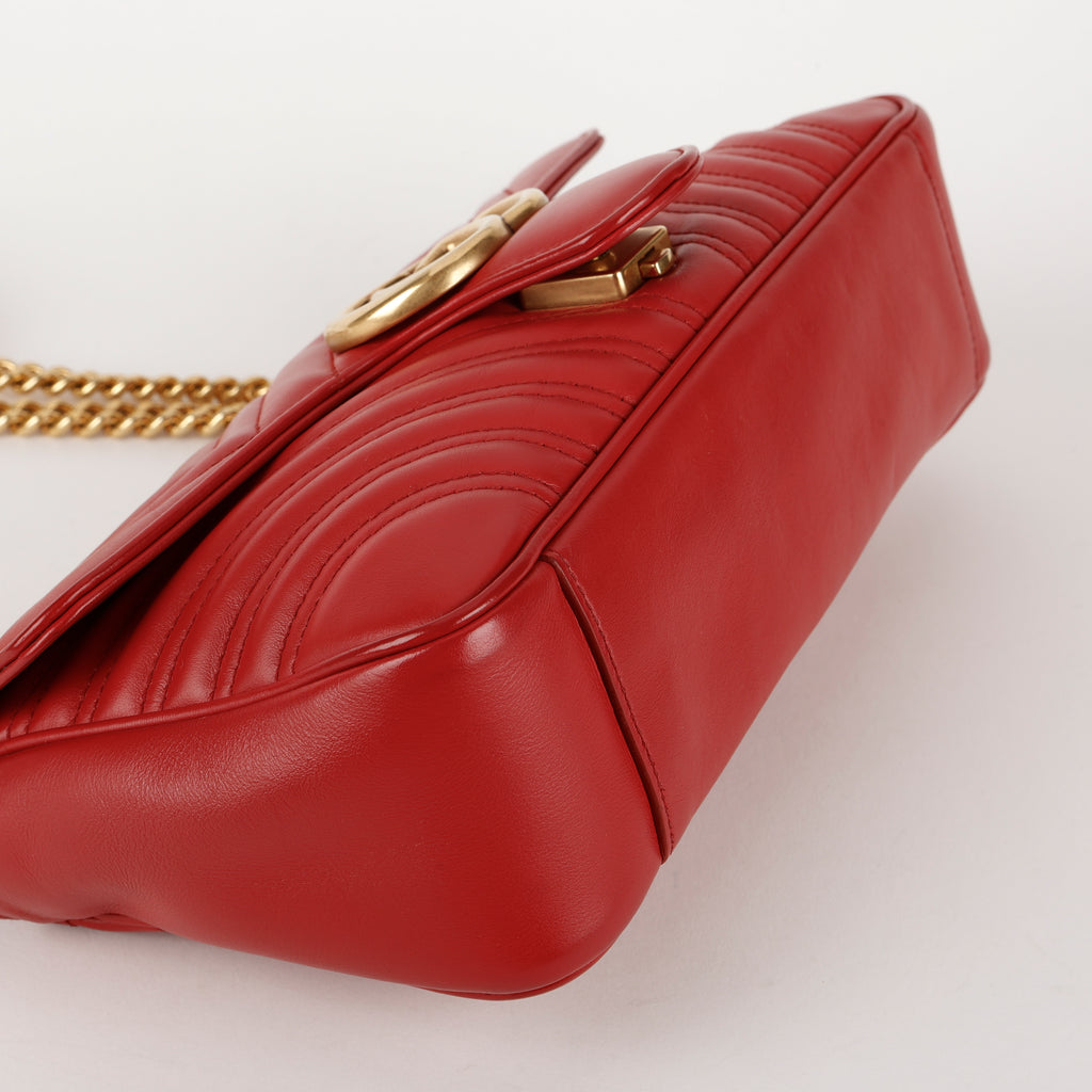 Small GG Marmont Flap, Red