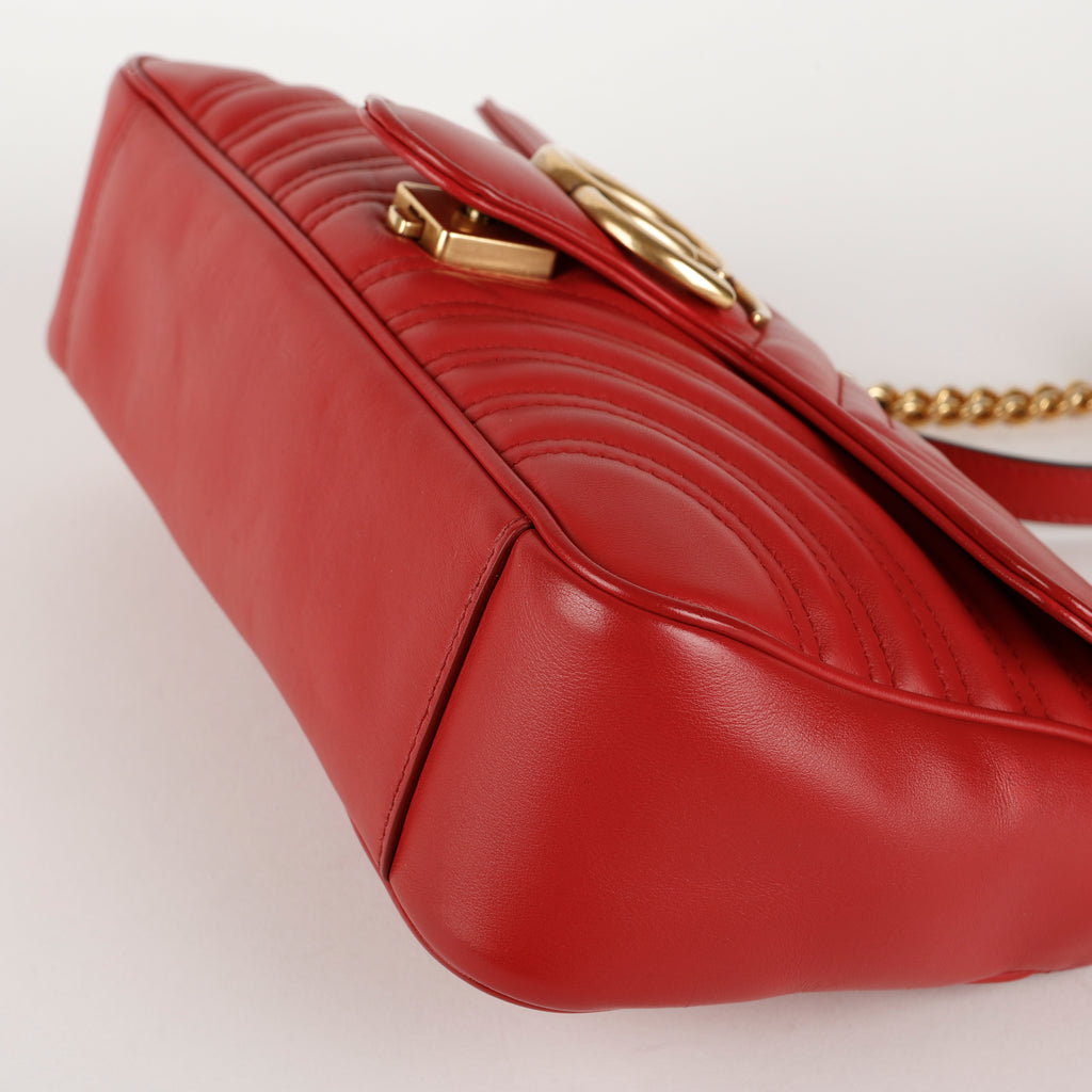 Small GG Marmont Flap, Red