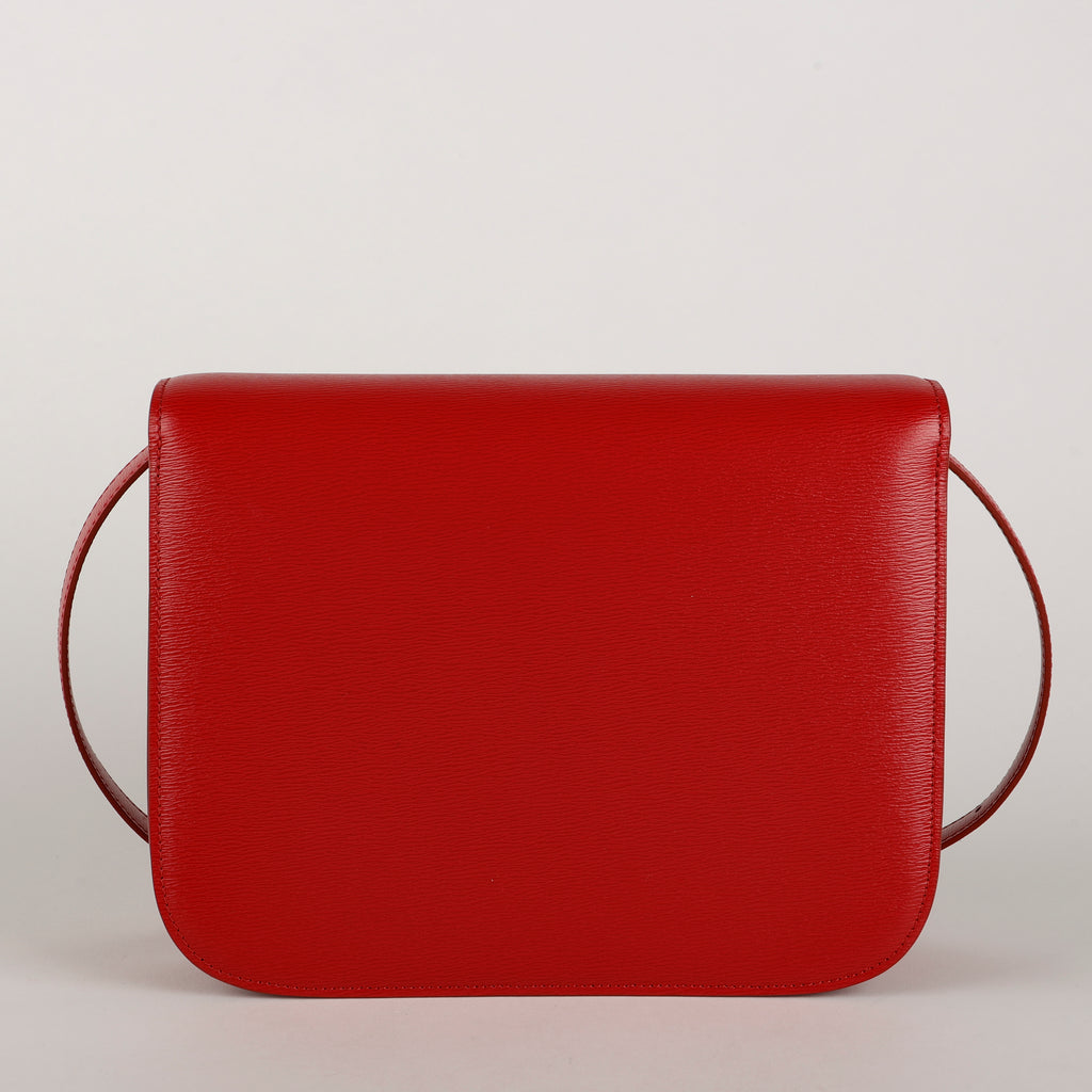 Medium Box Bag, Red Spazzolato Calfskin
