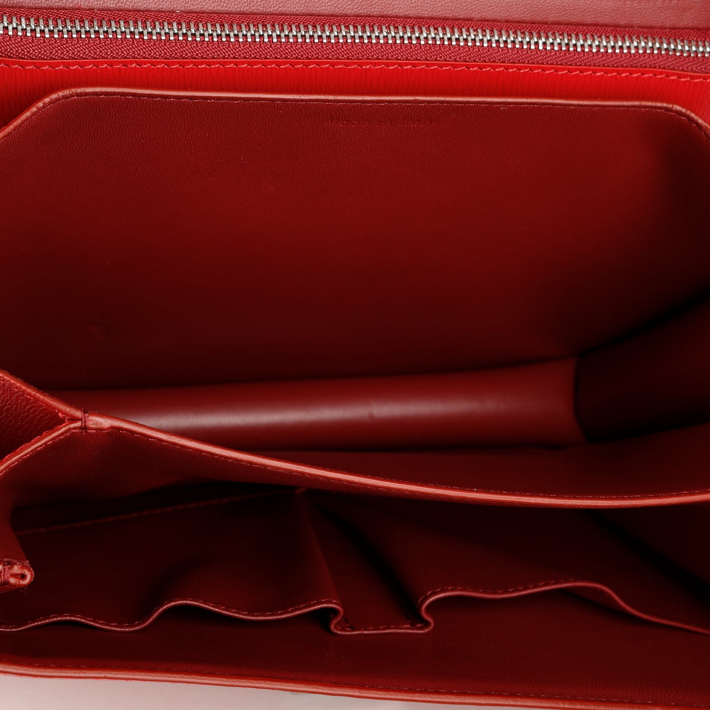 Medium Box Bag, Red Spazzolato Calfskin