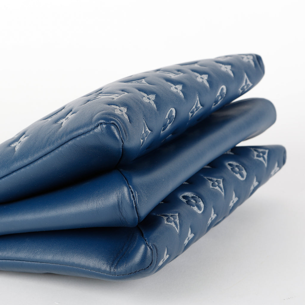 Coussin PM, Denim Empreinte