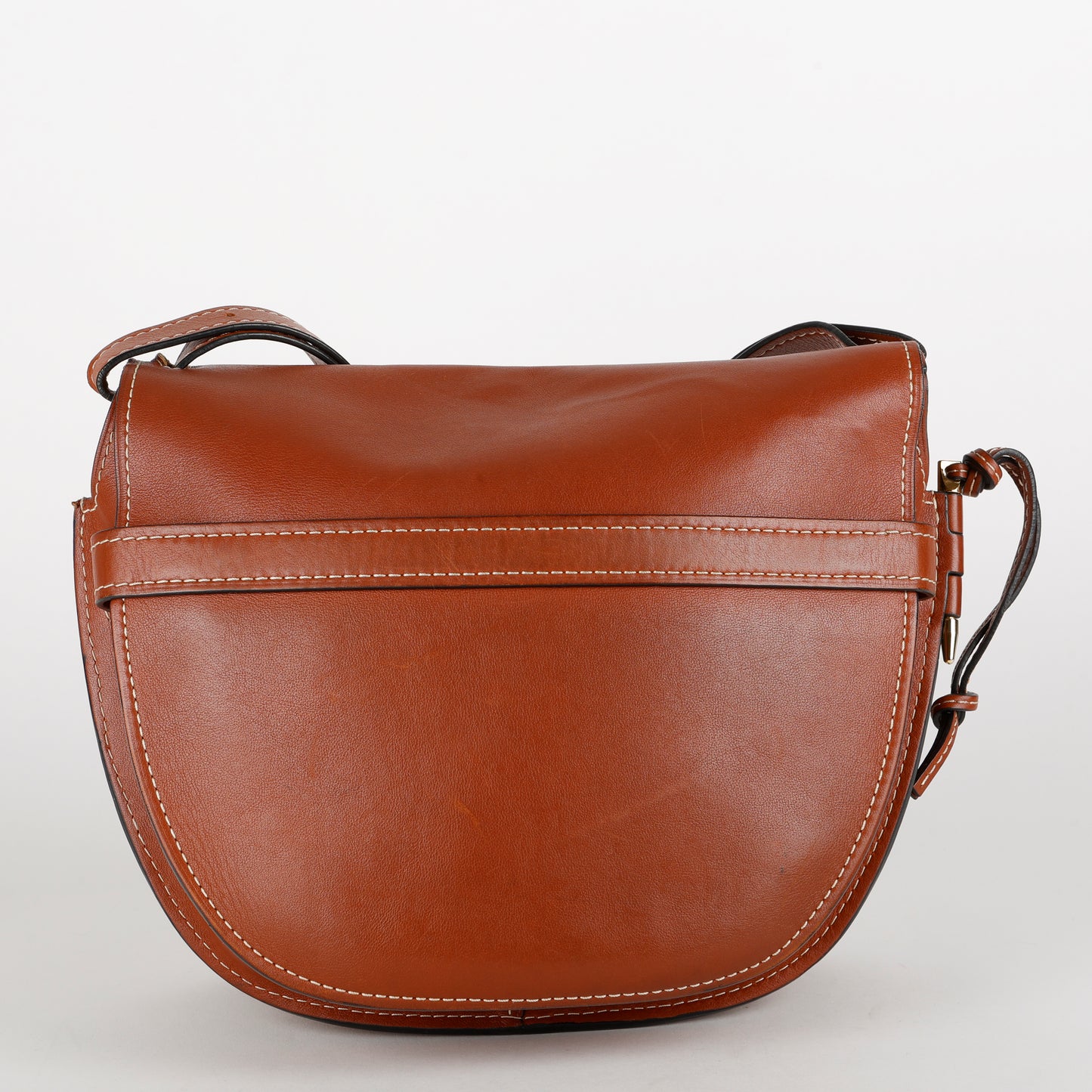 Medium Gate Shoulder Bag, Brown Calfskin