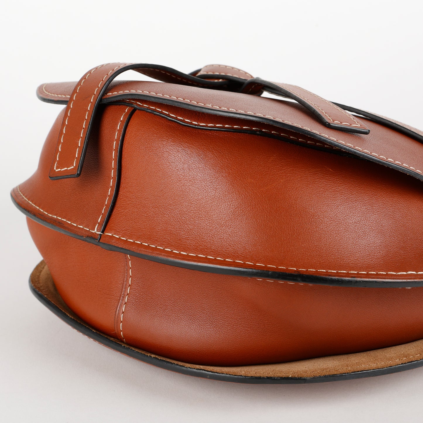 Medium Gate Shoulder Bag, Brown Calfskin