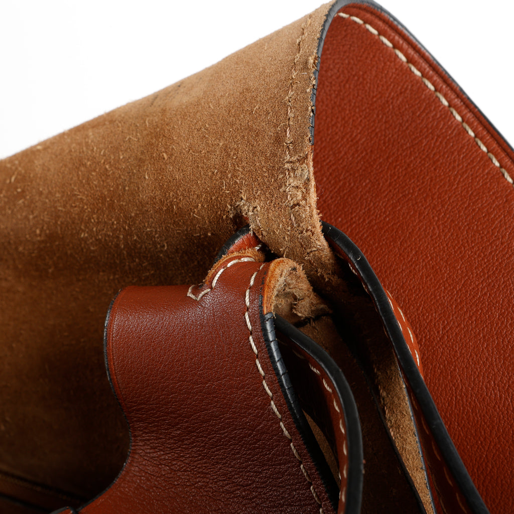 Medium Gate Shoulder Bag, Brown Calfskin