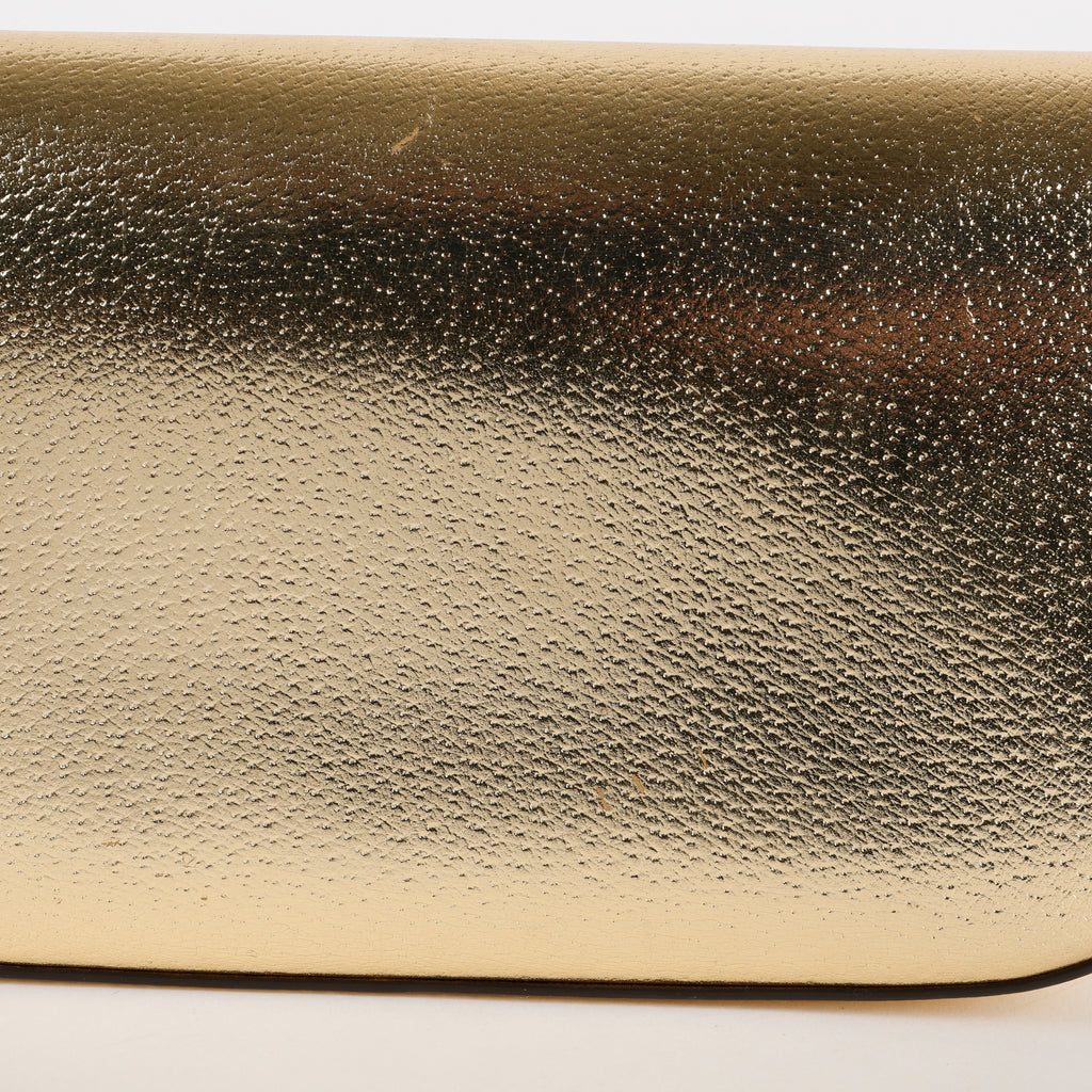 G X Adidas Horsebit Shoulder Bag, Metallic Gold