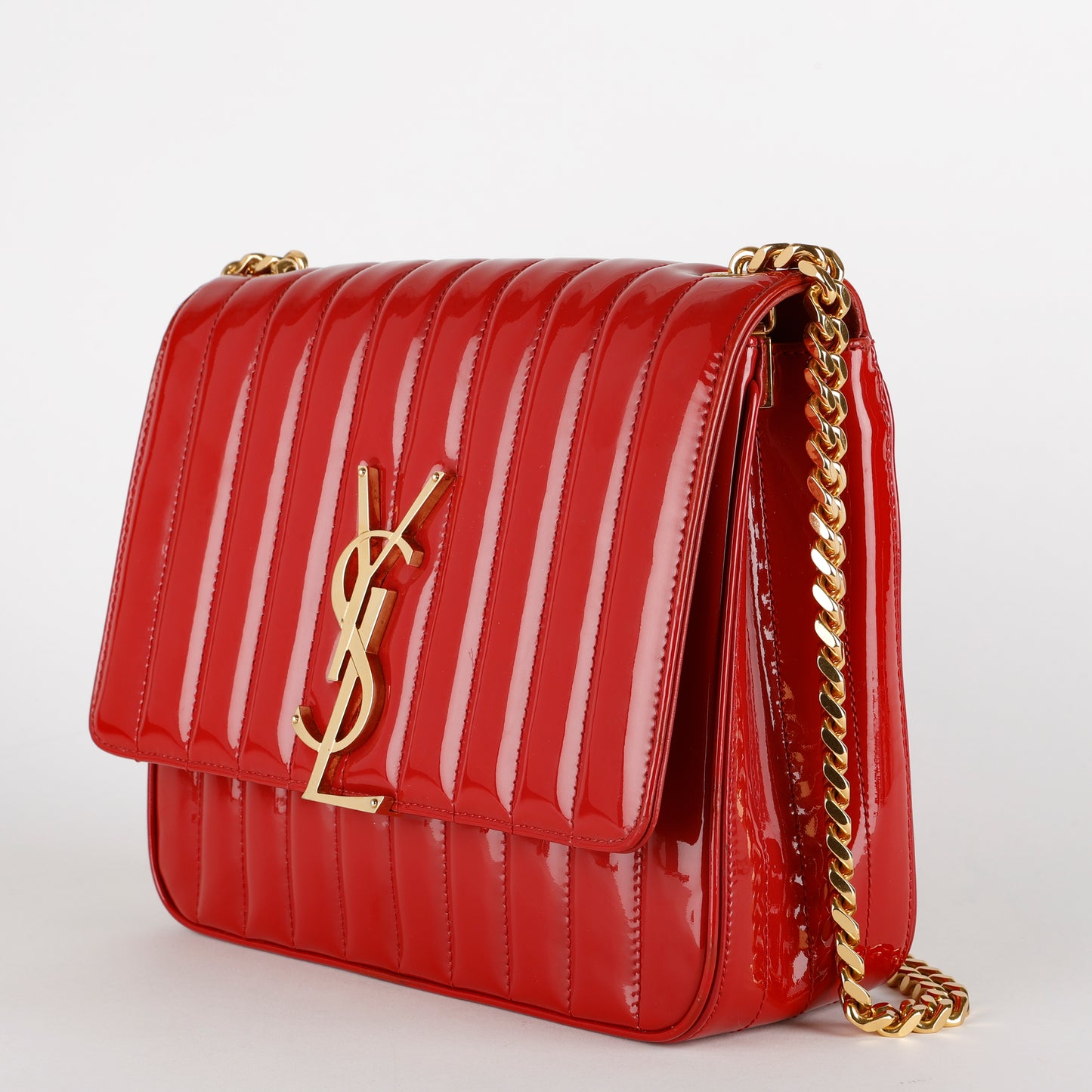 Medium Vicky Crossbody, Red Patent Leather