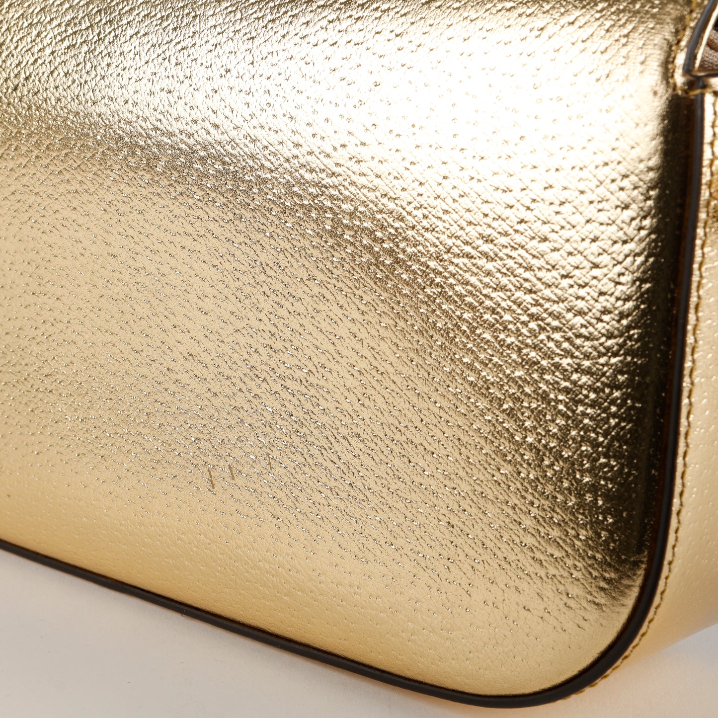 G X Adidas Horsebit Shoulder Bag, Metallic Gold