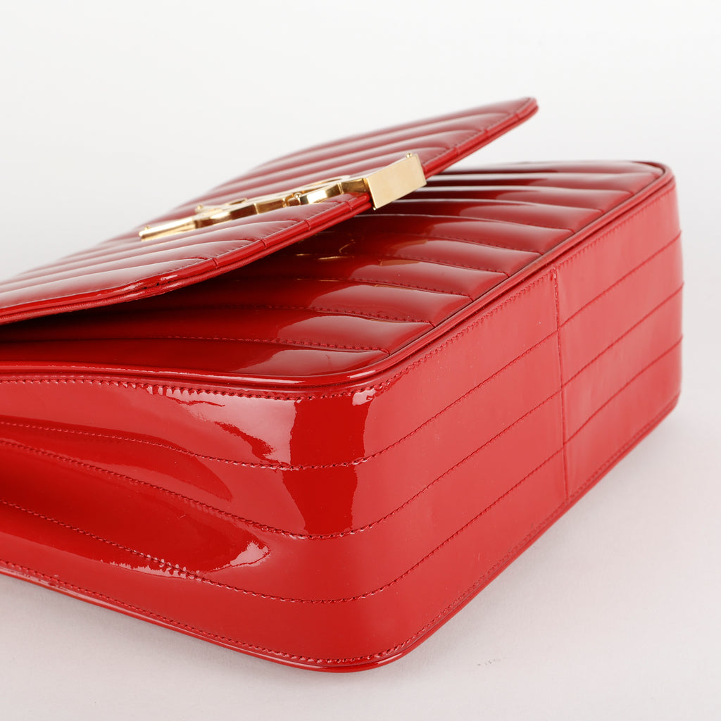 Medium Vicky Crossbody, Red Patent Leather