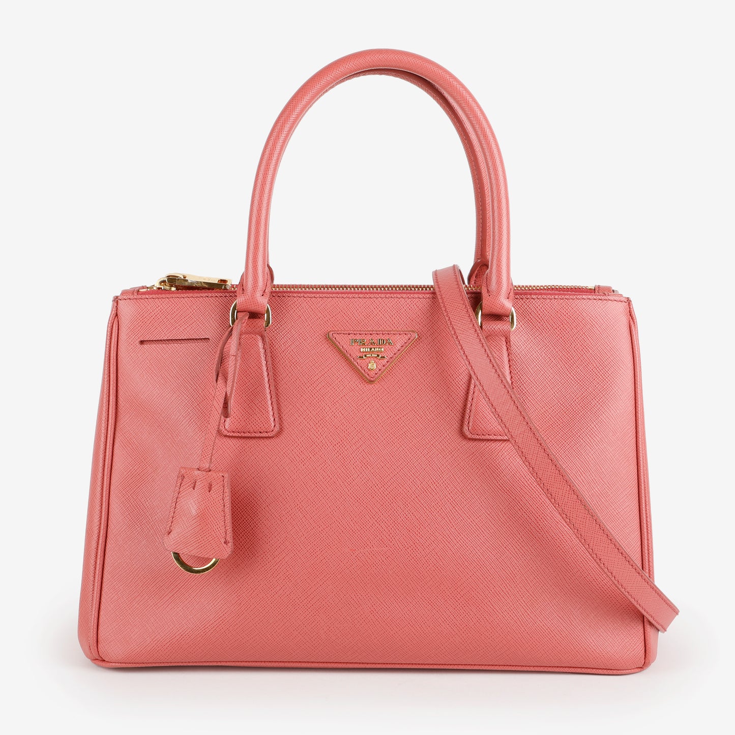 Medium Galleria Tote, Pink Saffiano