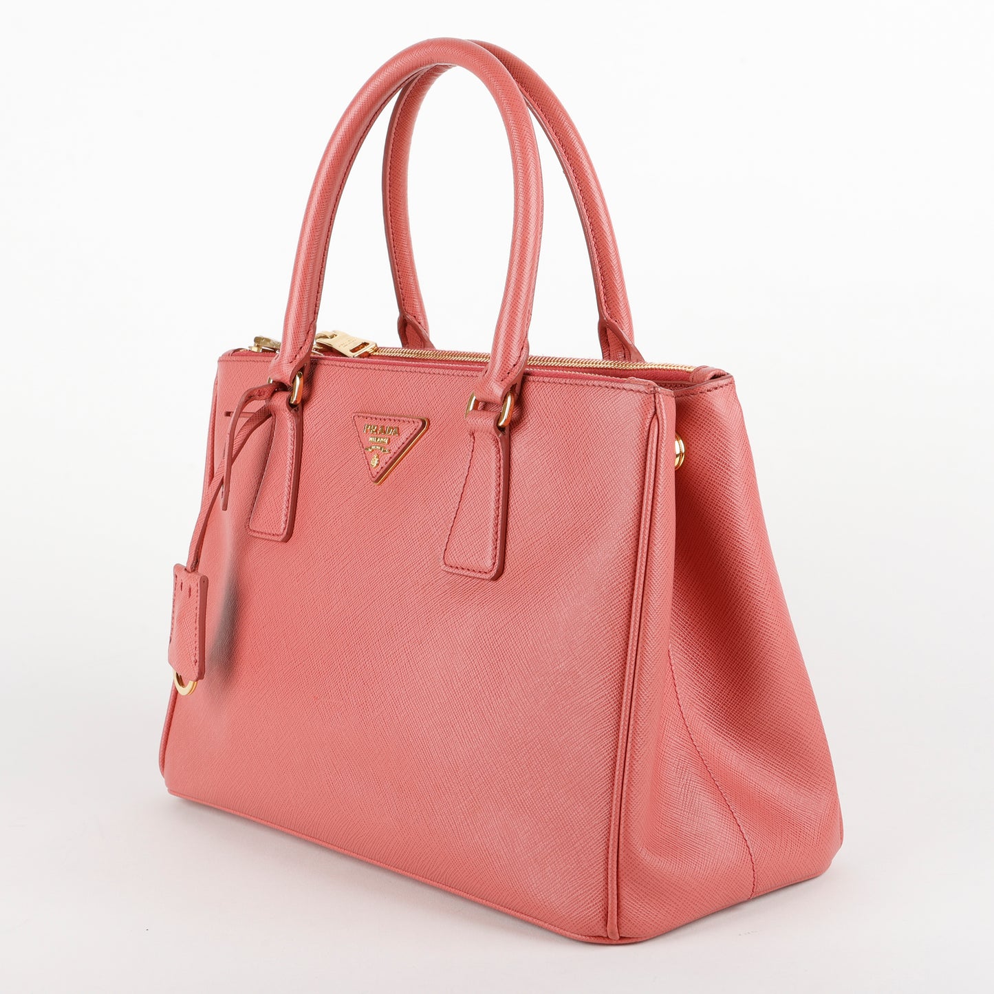 Medium Galleria Tote, Pink Saffiano