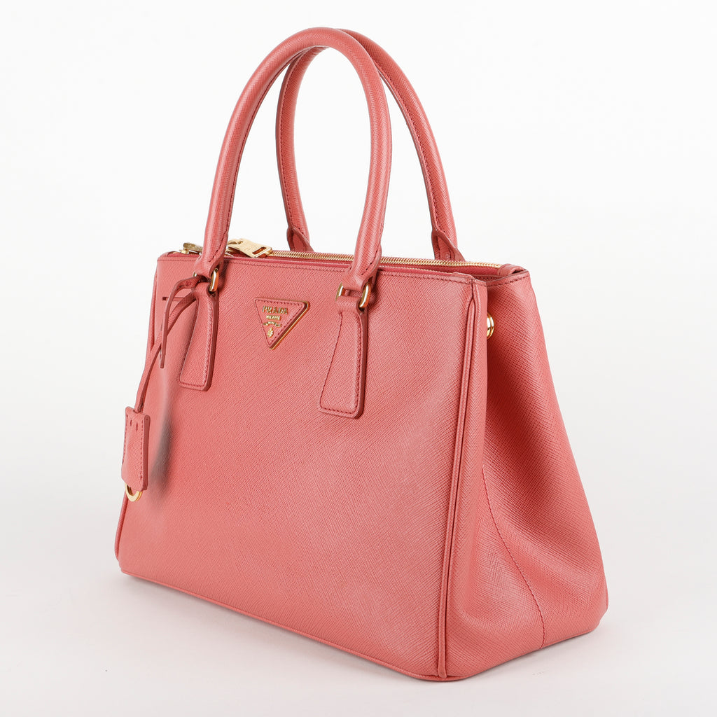 Medium Galleria Tote, Pink Saffiano