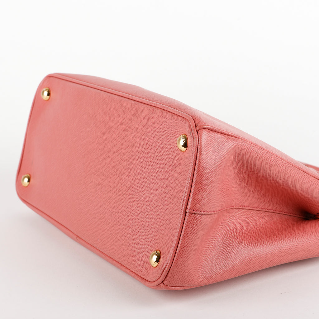 Medium Galleria Tote, Pink Saffiano