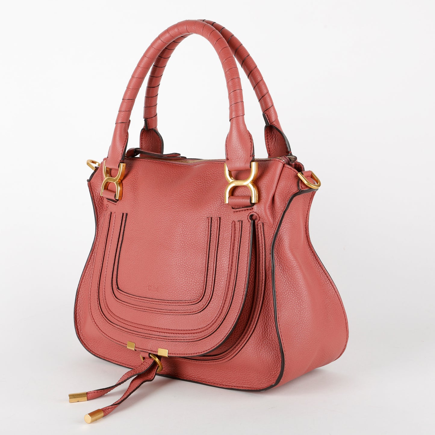 Medium Marcie, Mauve Calfskin Crossbody