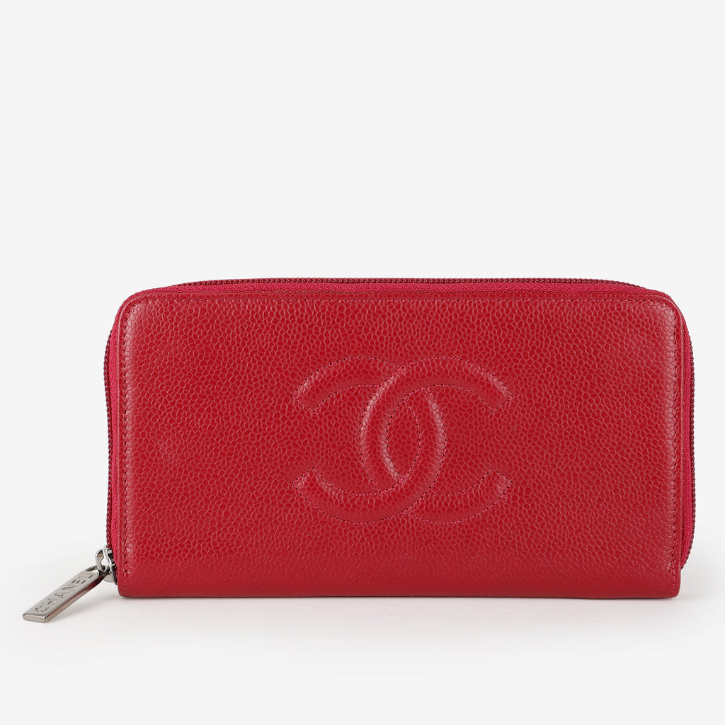 Zippy Wallet, Raspberry Red Caviar