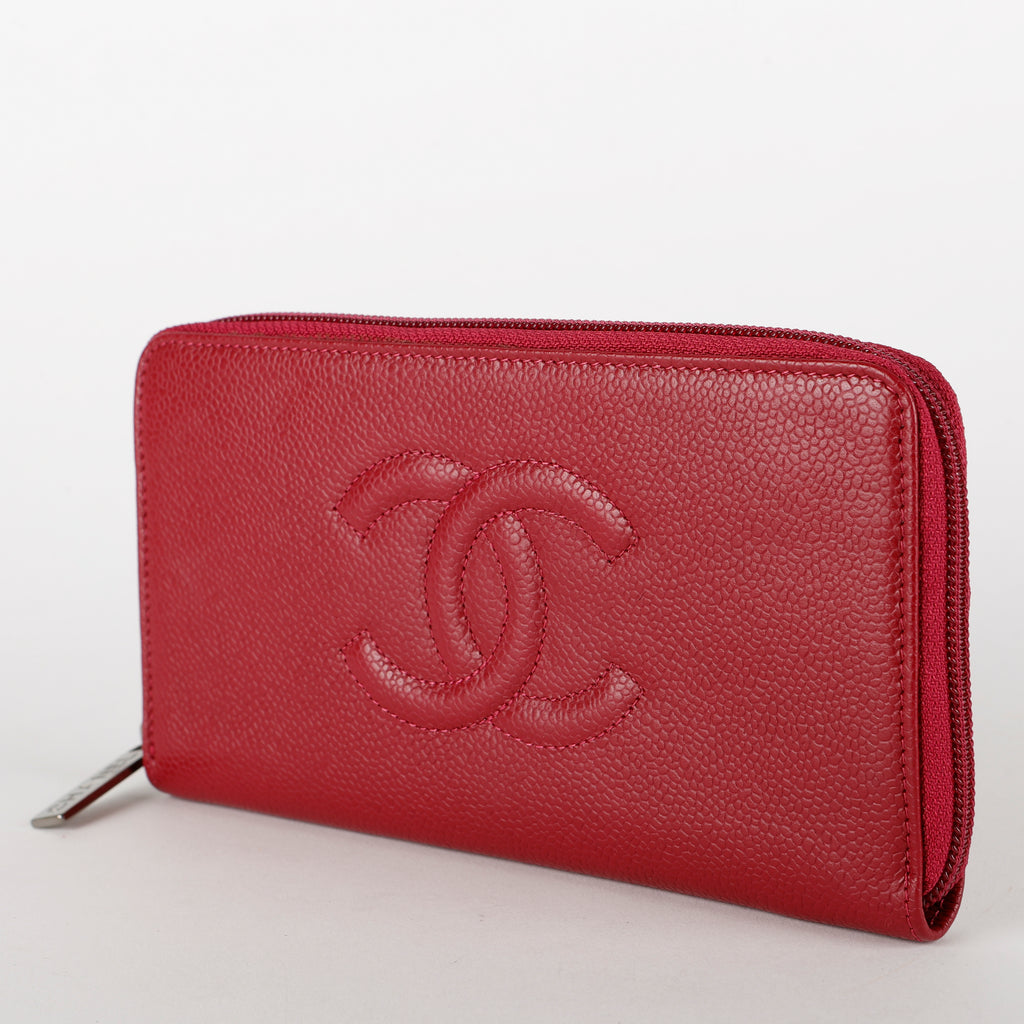 Zippy Wallet, Raspberry Red Caviar