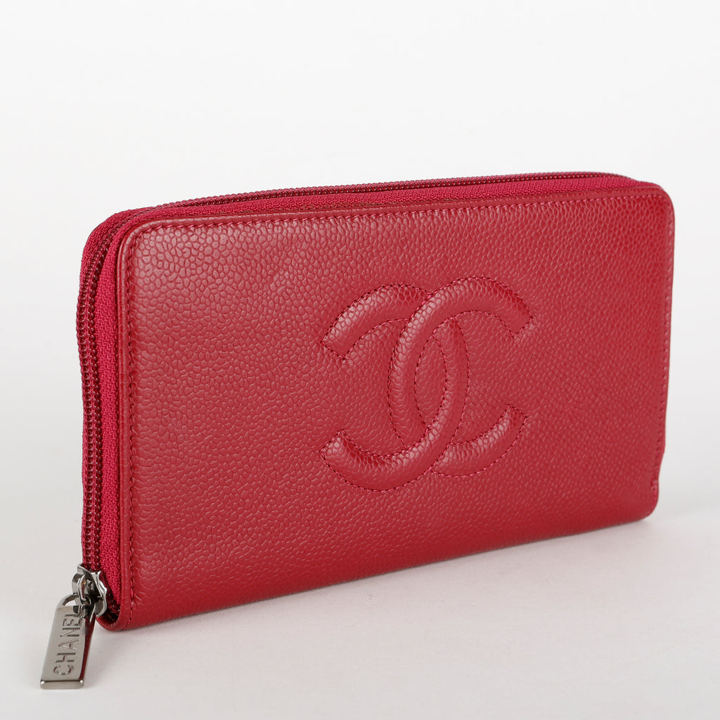 Zippy Wallet, Raspberry Red Caviar