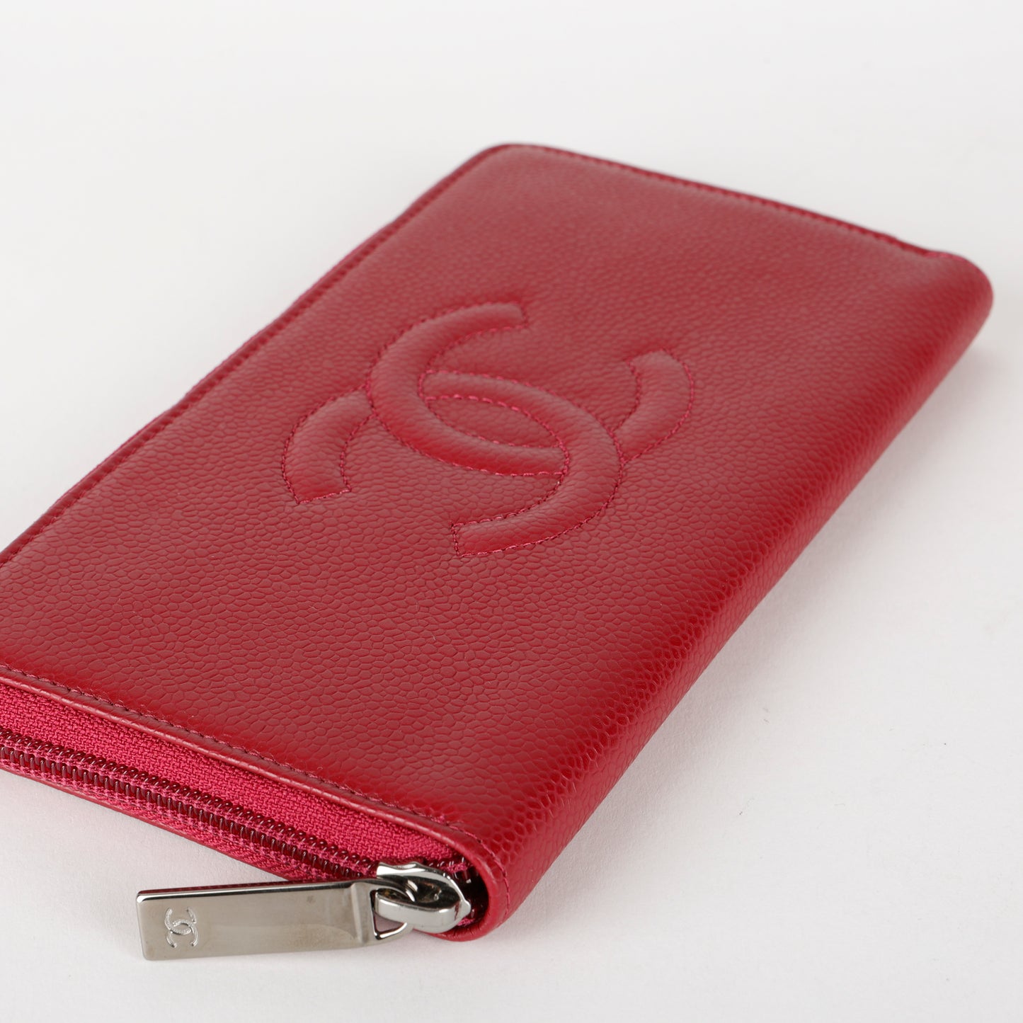 Zippy Wallet, Raspberry Red Caviar