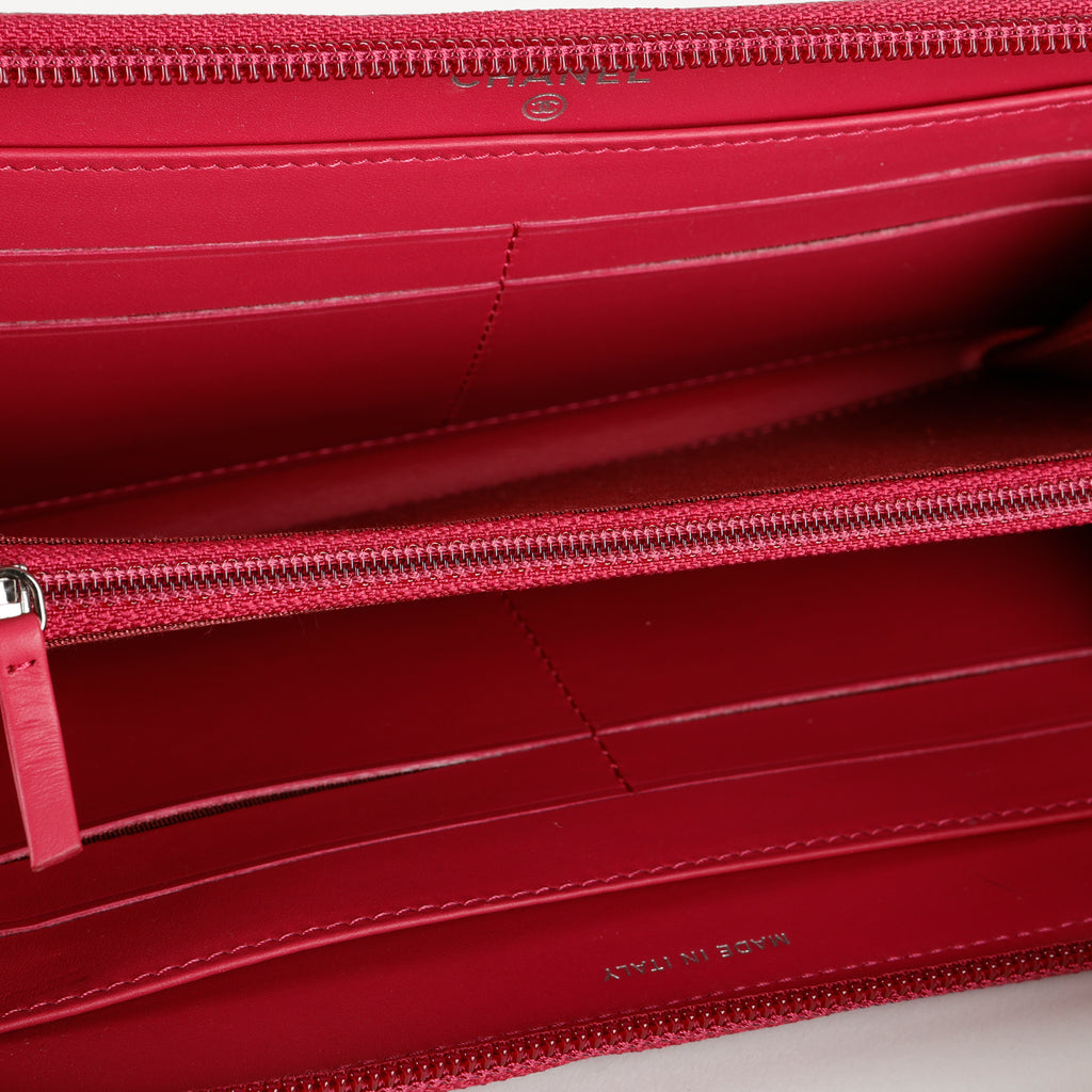 Zippy Wallet, Raspberry Red Caviar