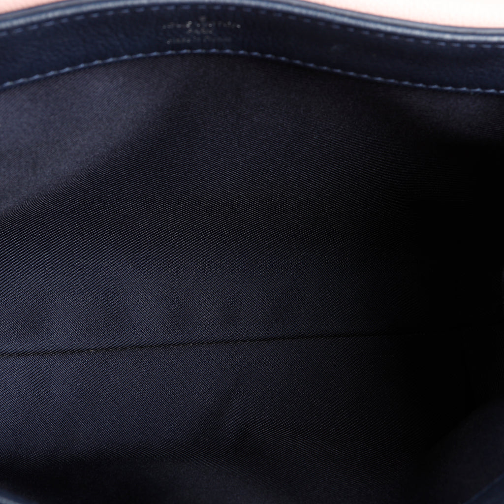 Lock Me BB, Magnolia/Beige/Navy Calfskin
