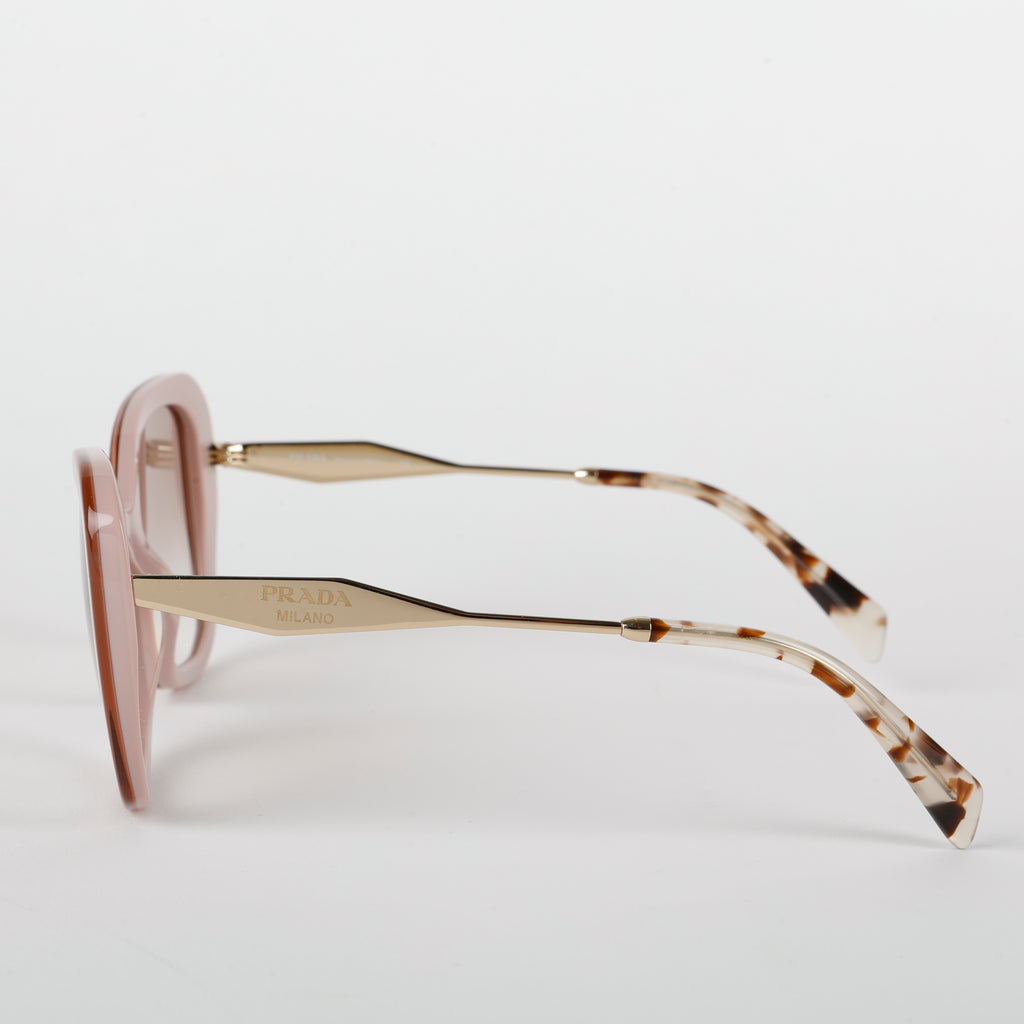 Oversized Cat Eye Sunglasses, Mauvey Pink/Tortoise Shell