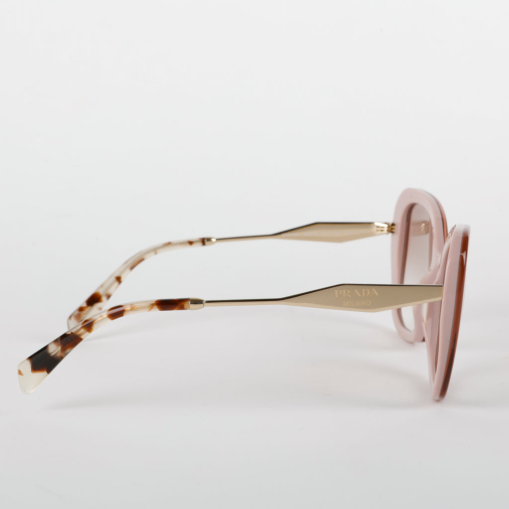 Oversized Cat Eye Sunglasses, Mauvey Pink/Tortoise Shell