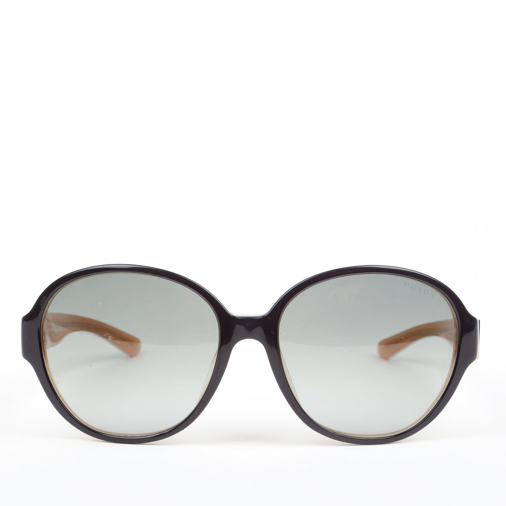 Two Tone Round Sunglasses, Peach/Navy