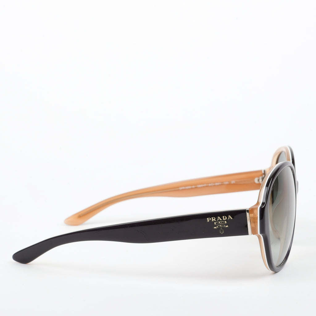 Two Tone Round Sunglasses, Peach/Navy