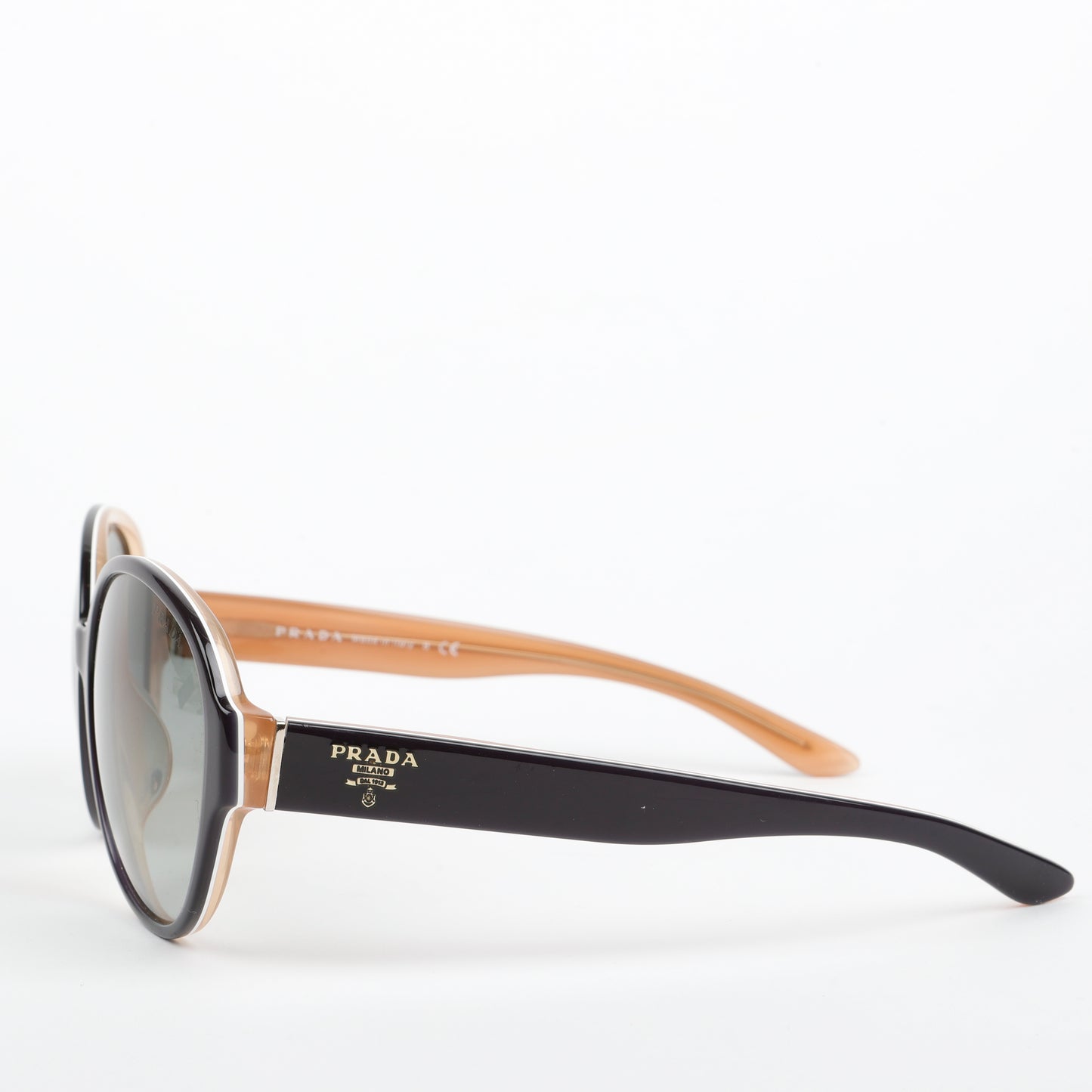 Two Tone Round Sunglasses, Peach/Navy