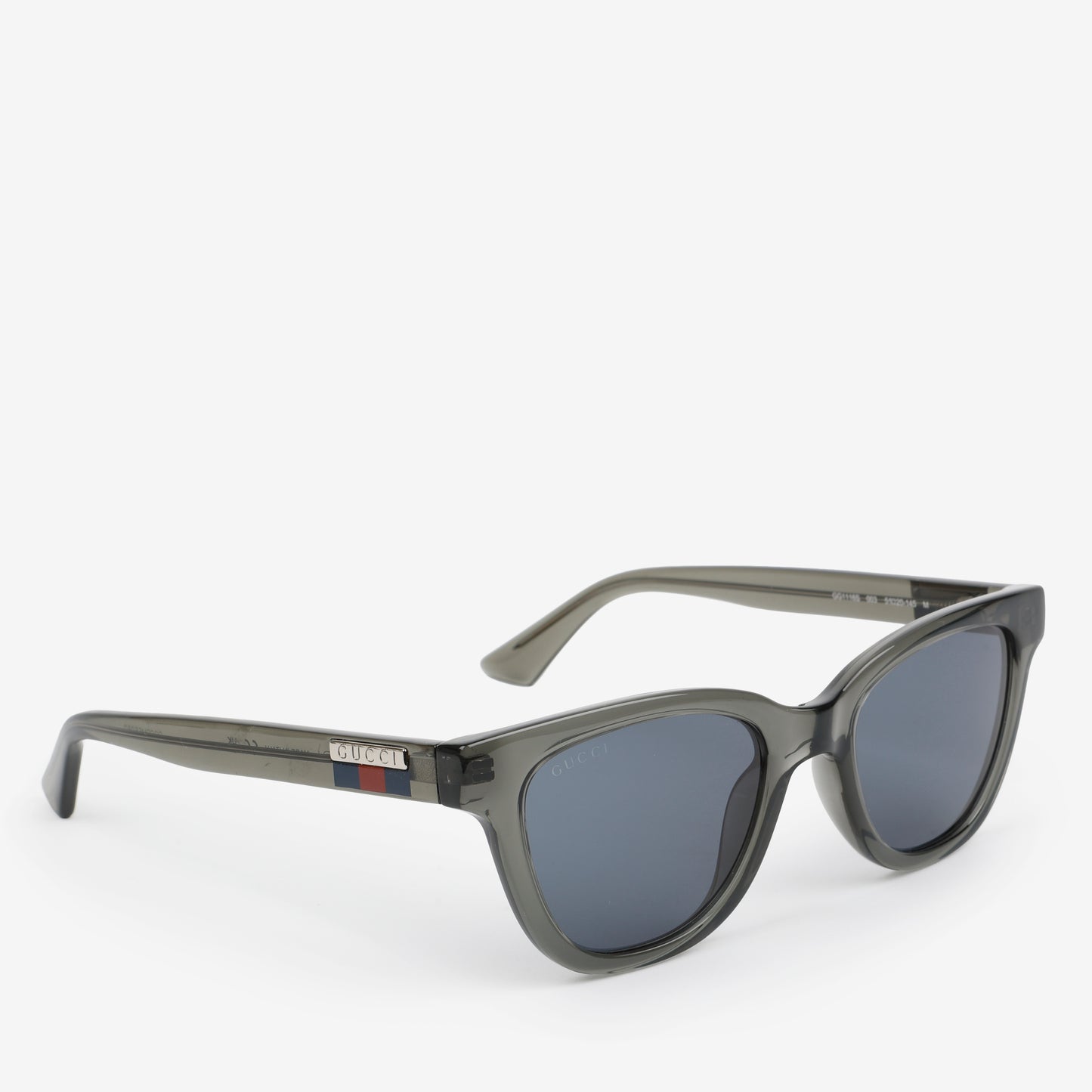 Rectangle Webbed Sunglasses, Dark Grey