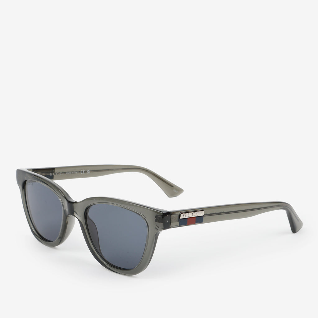 Rectangle Webbed Sunglasses, Dark Grey