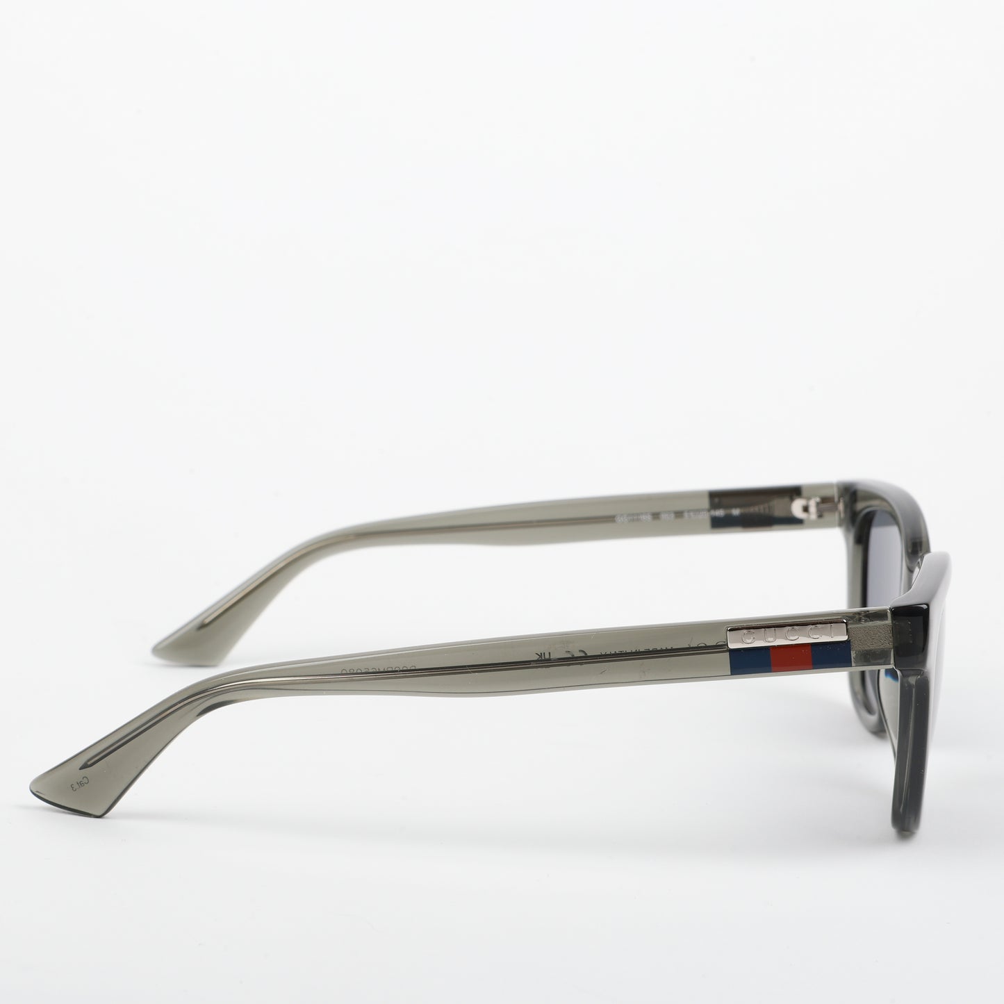Rectangle Webbed Sunglasses, Dark Grey